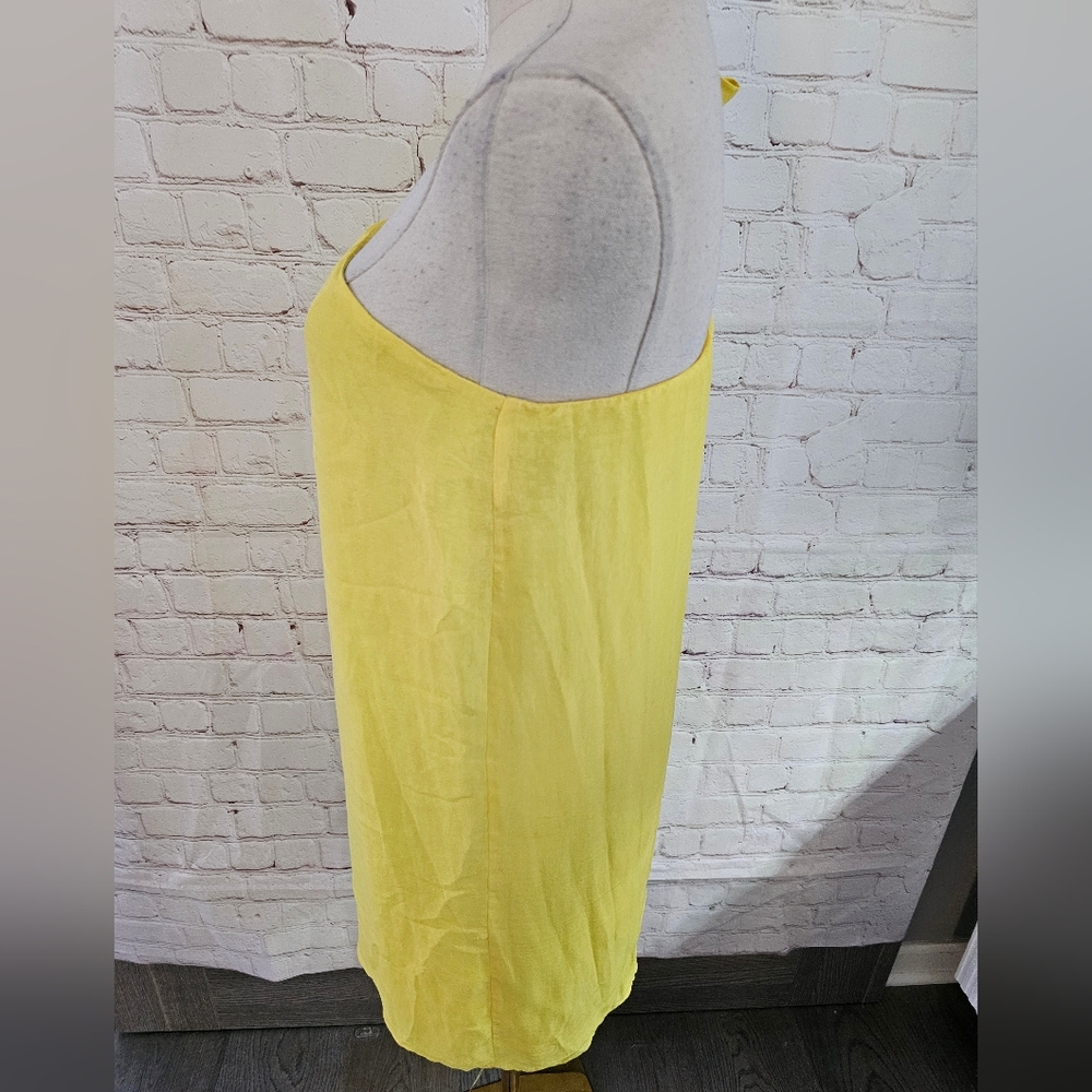 Alice + Olivia Vintage Silk One Shoulder Mini Dress | Bright Yellow | XS | EUC - Picture 4 of 9